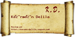 Kármán Delila névjegykártya